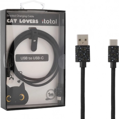 USB‑C nabíjací kábel s čiernou mačkou a silikónovým pásikom na úpravu dĺžky