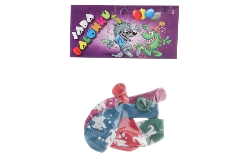 Okrúhle nafukovacie balóniky s potlačou dinosaurov – sada 4 ks