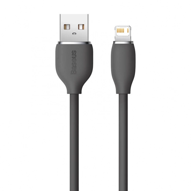 Silikónový kábel Baseus USB na Lightning 2,4A 1,2 m čierny