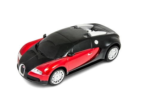 Zábavný RC automobil Bugatti Veyron červený 1:24