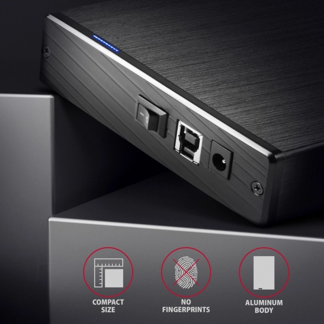 Alumíniové externé puzdro s USB 3.2 Gen 1 pre SATA 3.5" disky