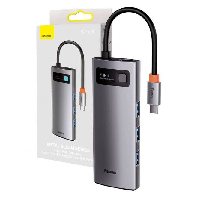 Adaptér 5v1 Baseus USB-C na HDMI, USB 3.0 a PD