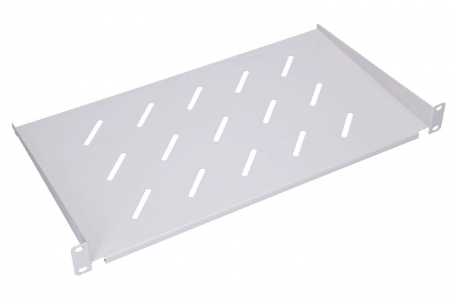 1U polica do nástenných rack skríň sivá 25 cm