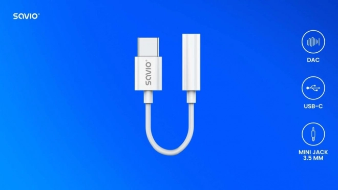 Adaptér USB-C - Mini Jack 3,5 mm, Xiaomi, Huawei, Oppo, AK-51