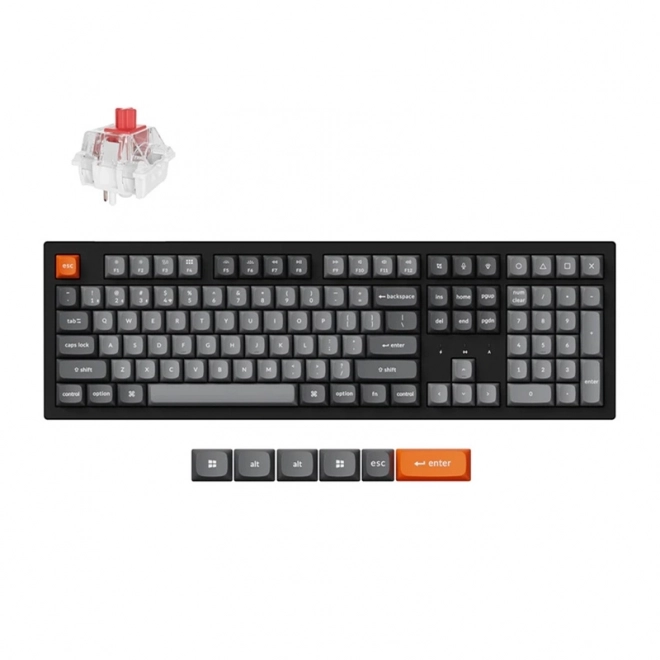 Bezdrôtová klávesnica Keychron K10 Max RGB červený spínač