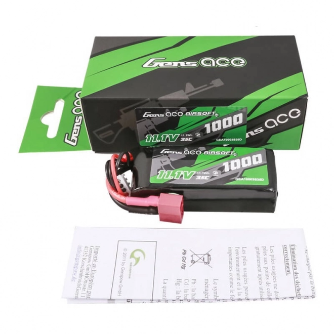 Lipo batéria 35C 1000mAh 11.1V pre Airsoft Gens Ace