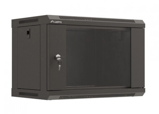 Závesná rack skriňa 19" 6U s presklenými dverami