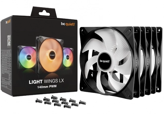 Ventilátor Light Wings LX 140 mm PWM 3-balenie