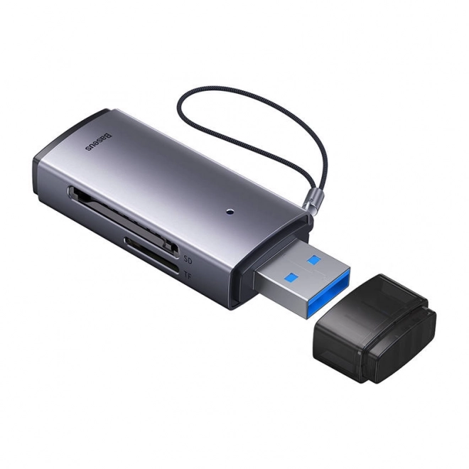 Čítačka pamäťových kariet Baseus pre SD/TF s USB rozhraním v šedej