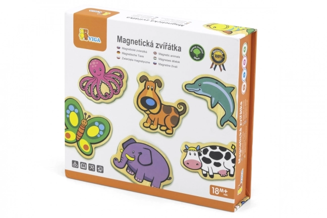 Drevené magnety pre deti Zvieratká - sada 20 ks