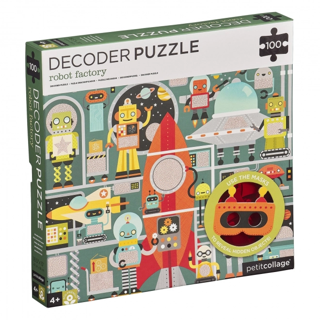 Puzzle Roboti s 3D Okuliarmi