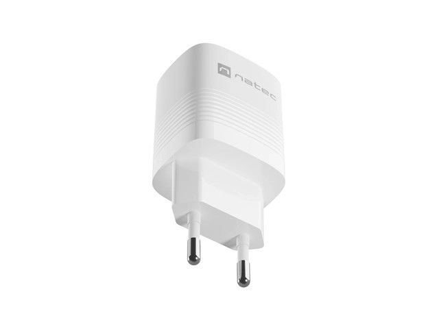 Natec Ribera GaN USB nabíjačka s 1x USB-A a 1x USB-C 30W biela