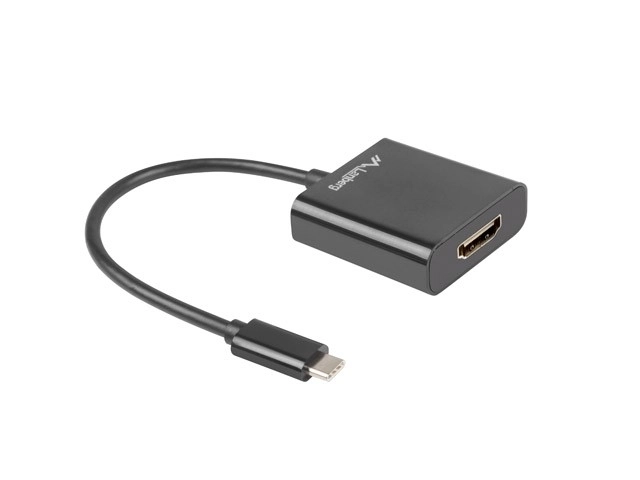 Adaptér USB-CM na HDMI 15 cm čierny