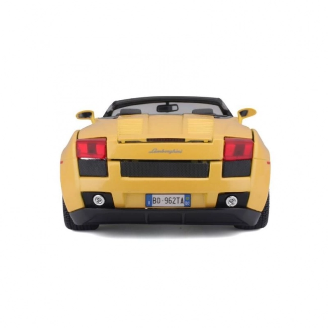 Bburago model Lamborghini Gallardo Spyder žltý