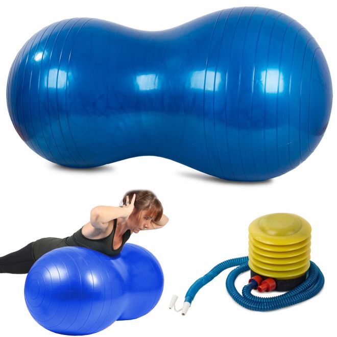 Gymnastická fitnes lopta arašidová fazuľa veľká – Modrá