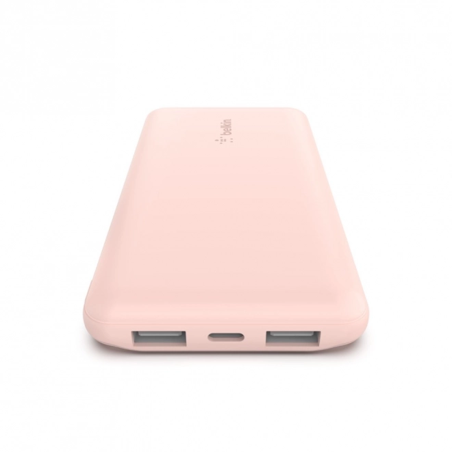 Powerbanka 10 000mAh USB A i C 15W ružové zlato