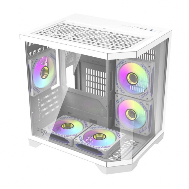 Počítačová skriňa Darkflash s 5 ARGB ventilátormi (biela)