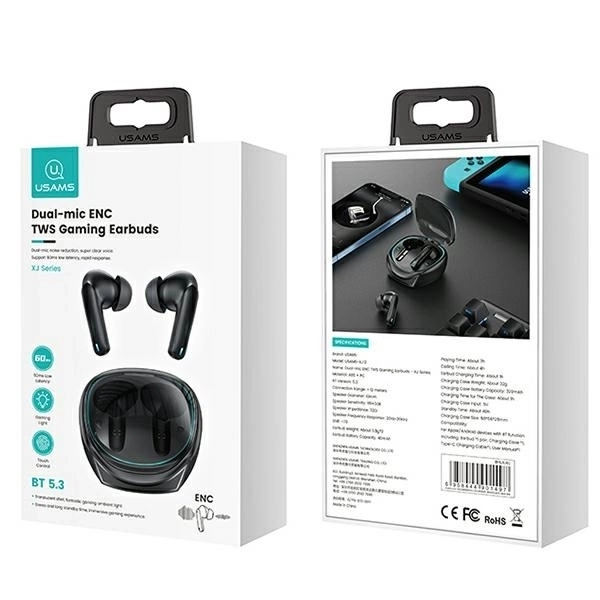 Gamingové Bluetooth slúchadlá 5.3 TWS Čierne