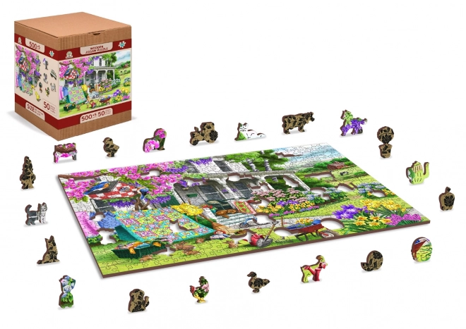 Drevené puzzle Vidiecka záhrada od WOODEN CITY