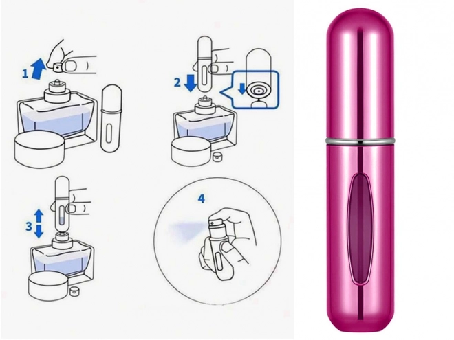 Cestovná parfumová mini flaša s rozprašovačom 5ml