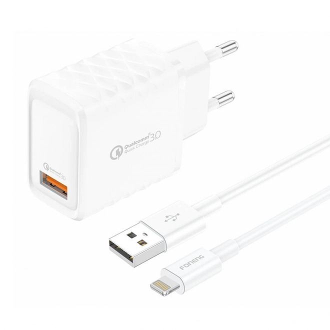 Nabíjačka Foneng USB-A s výkonom 3A a kábel USB-A na Lightning