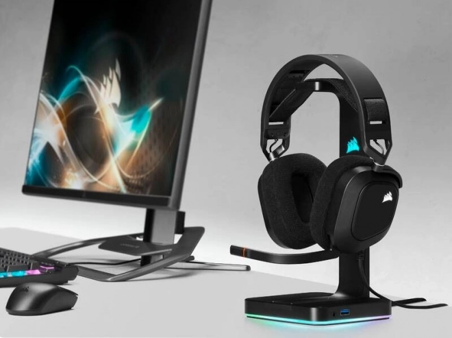 Herné slúchadlá Corsair HS80 RGB USB Carbon