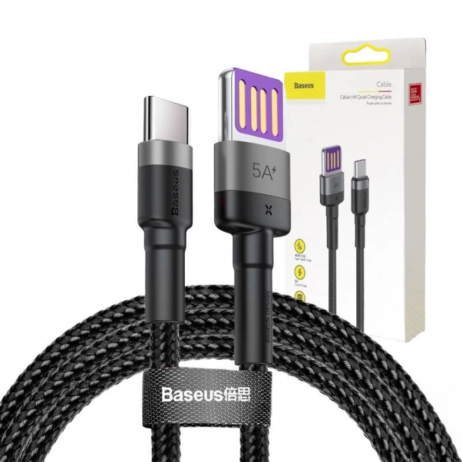 Baseus Cafule USB-C kábel Huawei SuperCharge, QC 3.0, 5A 1m