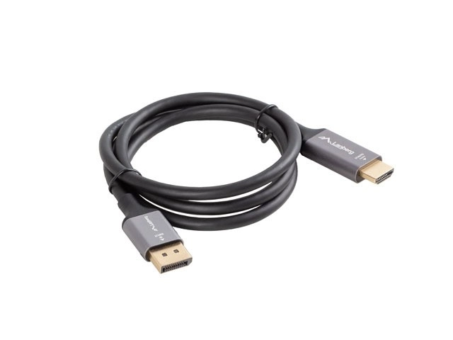 Kábel DisplayPort na HDMI 4K 1m čierno-strieborný