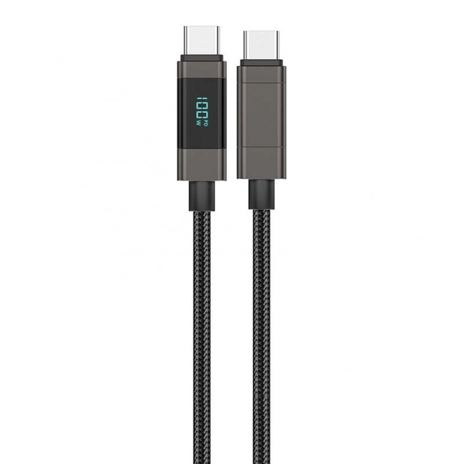 Kábel USB-C na USB-C 100W s digitálnym displejom