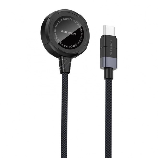Bezdrôtová nabíjačka Foneng W02 pre Apple Watch 2.5W, 1m (čierna)