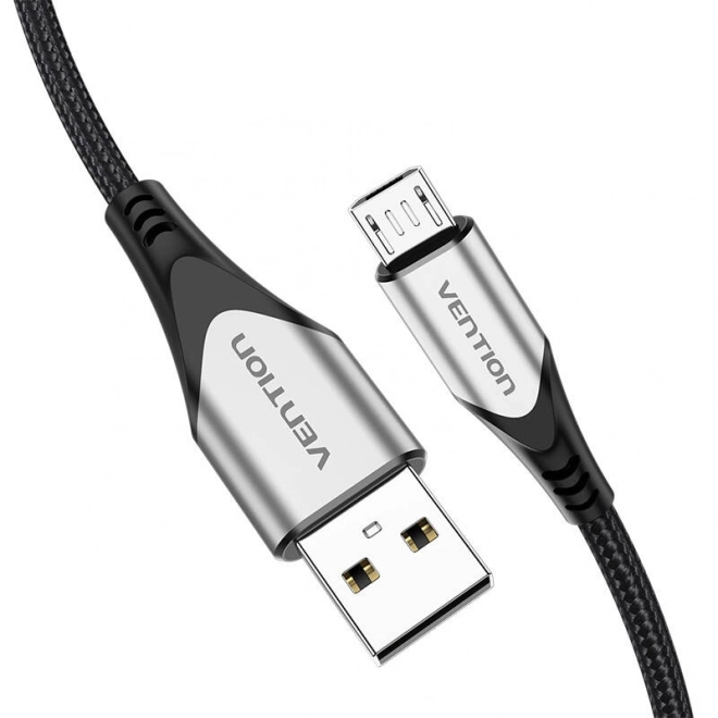 Šedý USB kábel 2.0 A na Micro USB Vention COAHD 0,5 m