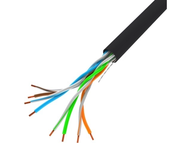 Čierny LAN kábel UTP 100Mb/s 305m