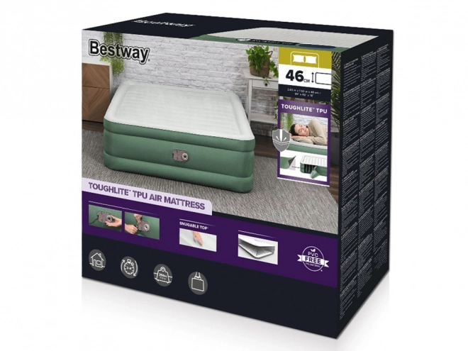 Dvojitý samonafukovací matrac Bestway s pumpou 203x152x46 cm