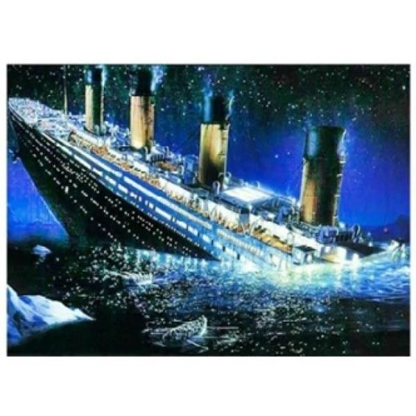Súprava na maľovanie diamantov - Potápajúci sa Titanic
