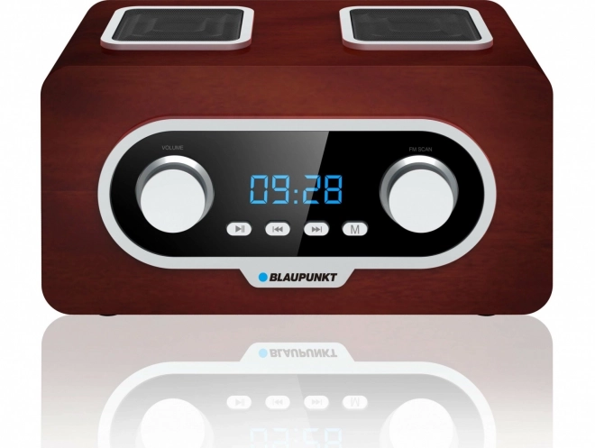 Prenosné rádio FM PLL s SD/USB/AUX, batériou a hodinami
