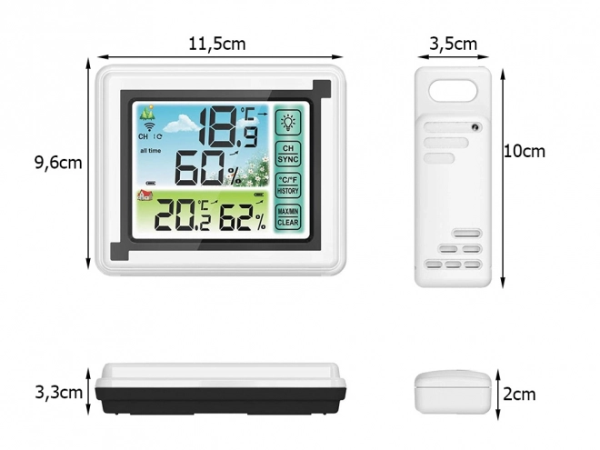 Bezdrôtová meteostanica s hygrometrom a teplomerom