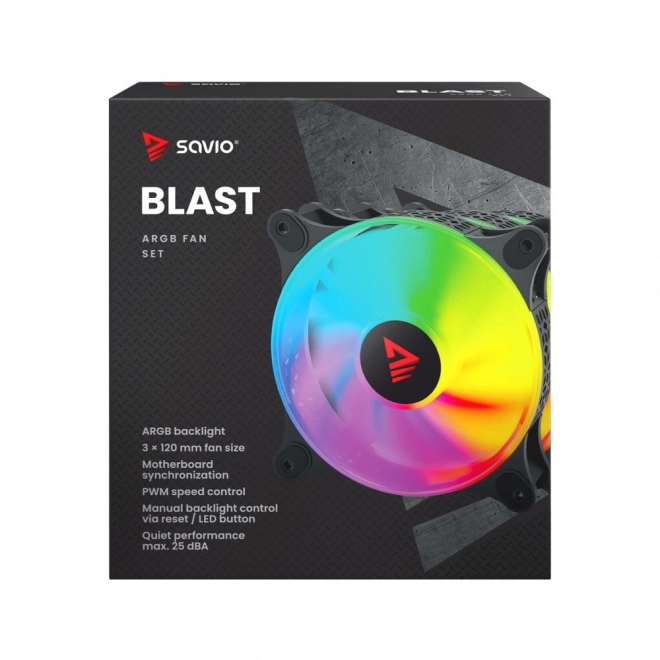 Súprava ventilátorov blast s ARGB ilumináciou 3 x 120mm