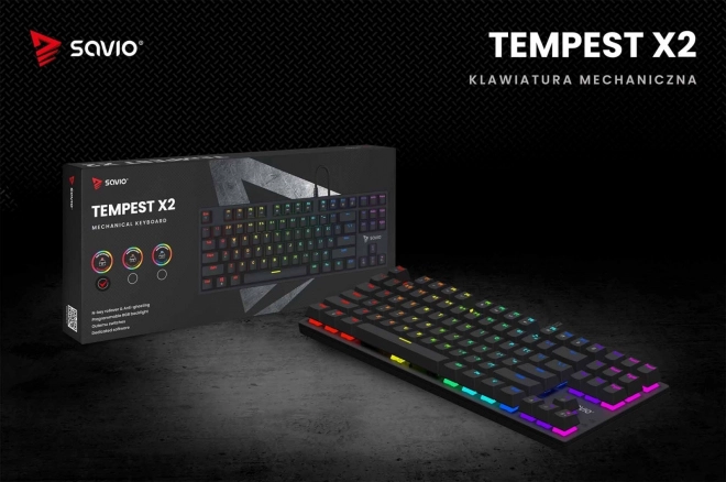 Mechanická klávesnica RGB Tempest X2