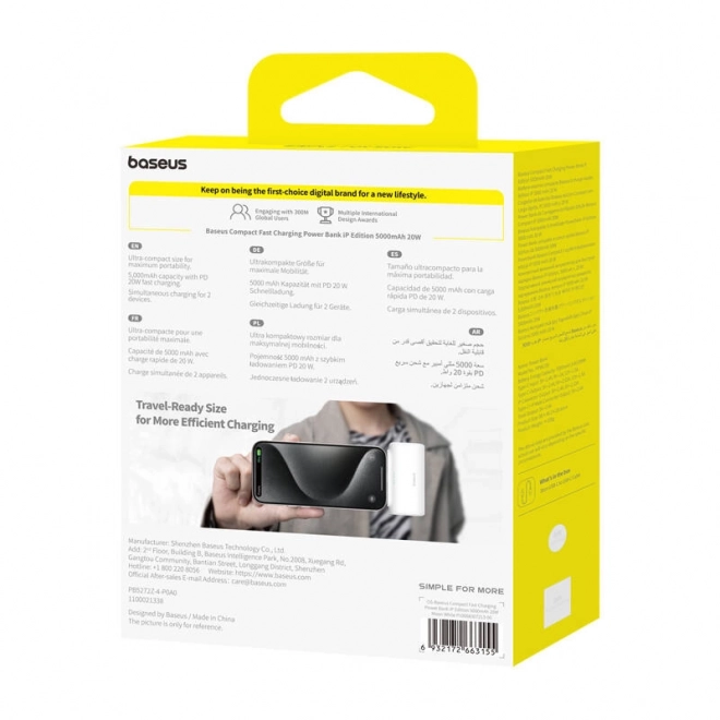 Baseus powerbanka 5000mAh biela