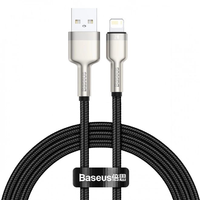 USB kábel pre Lightning Baseus Cafule 2,4A 1m čierny