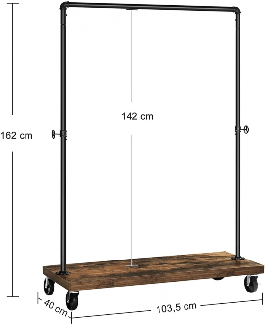 Odkvapový stojan LOFT na kolieskach