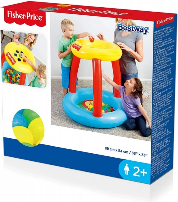 Fisher Price kolíska so strieškou a loptičkami Zvierací priatelia 89 x 89 x 84 cm