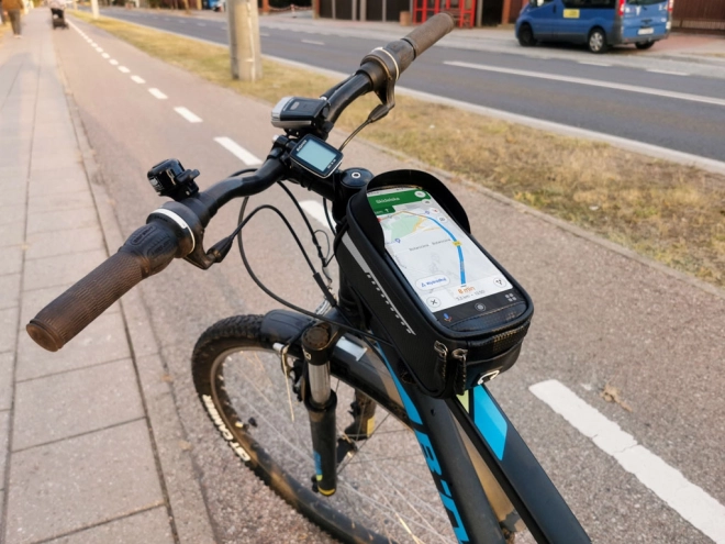 Vodotesná cyklistická taška s držiakom na telefón