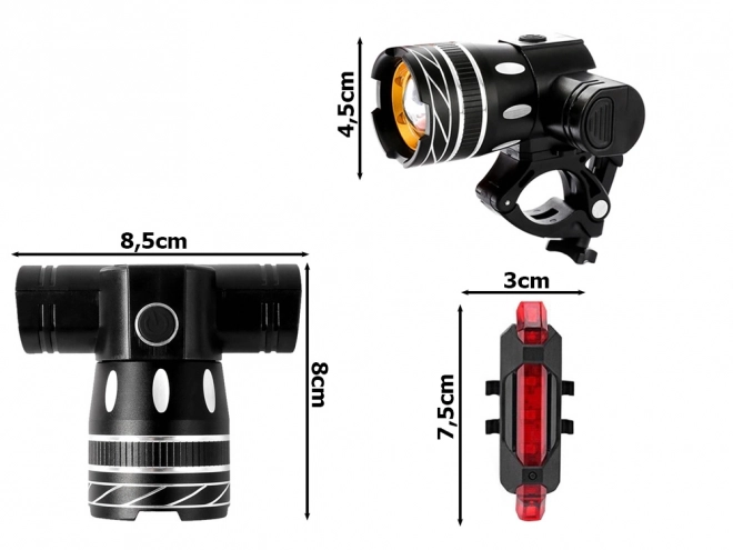 Sada LED svetiel na bicykel