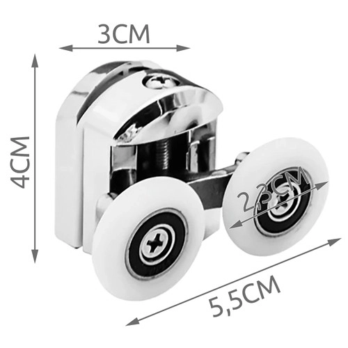 Kolieska do sprchovej kabíny - sada 8 koliesok