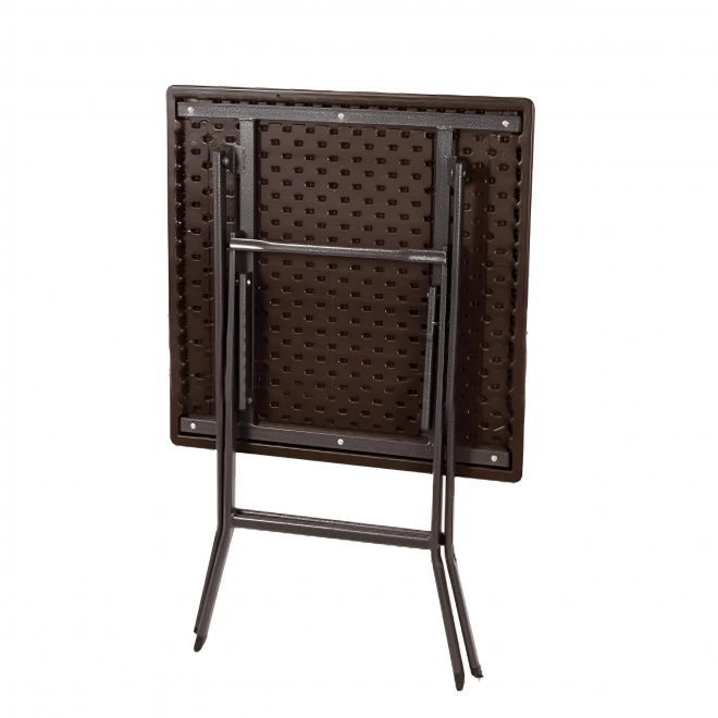 ModernHome Skladací záhradný stolík 62 cm ratanový