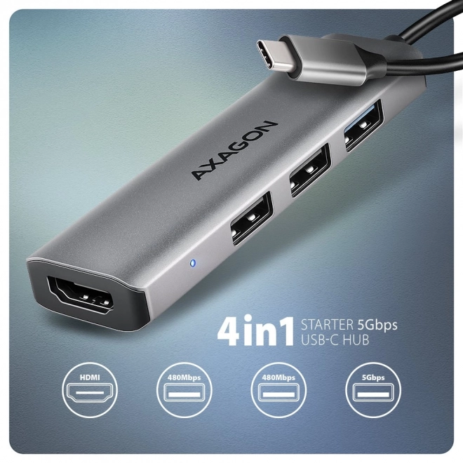 Multifunkčný USB-C hub 4v1 s HDMI