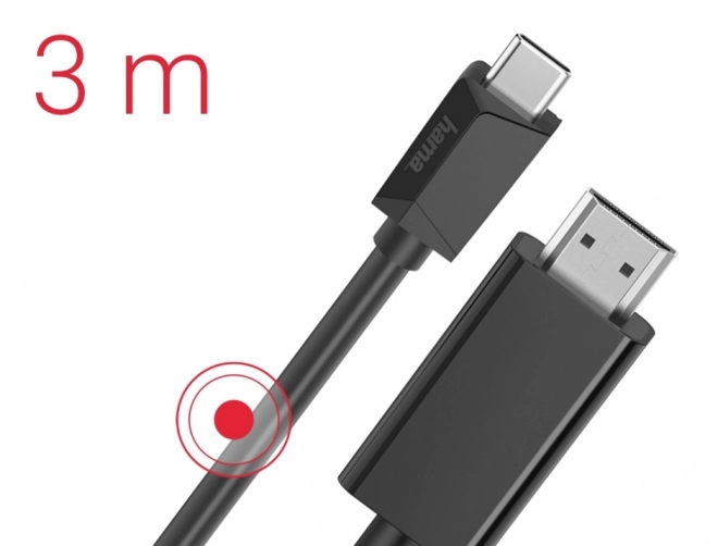 Hama USB-C na HDMI 4k kábel 3m