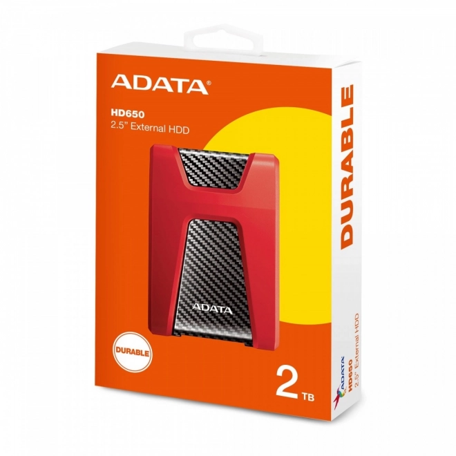 Odolný externý disk DashDrive 2TB s USB 3.1 - červený