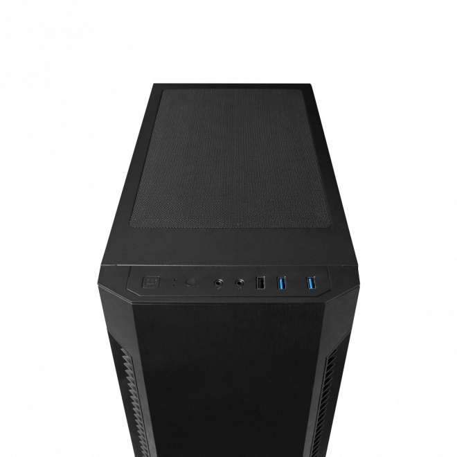 Elegantná Mid Tower počítačová skrinka čierna